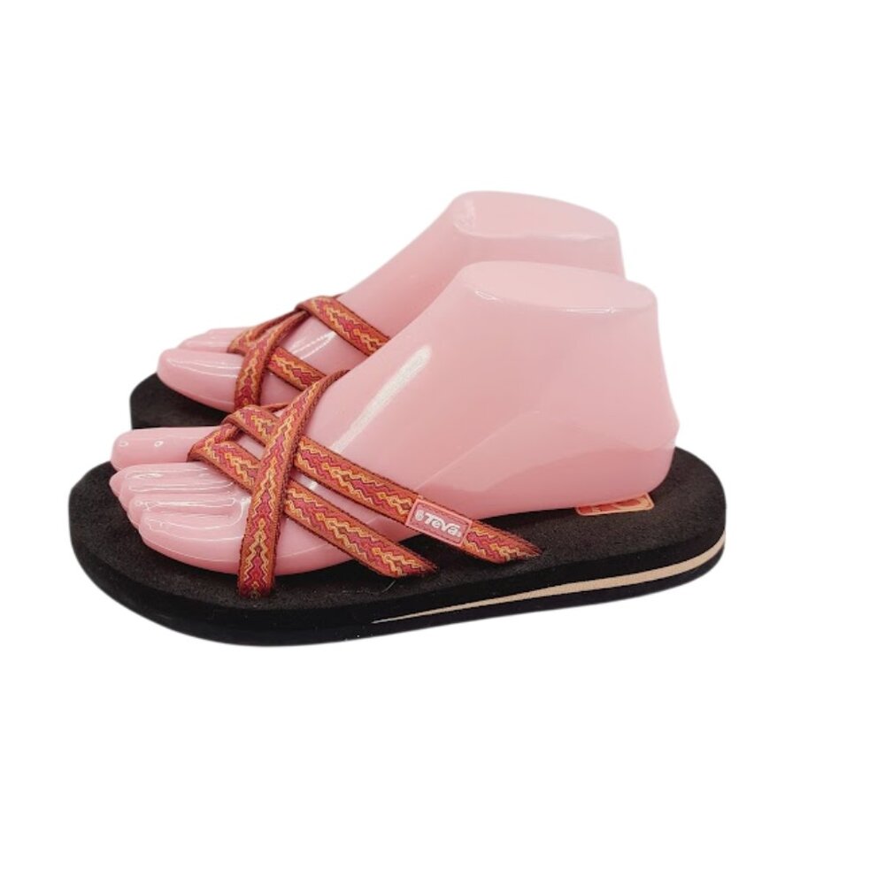 Teva Women's Multicolor Olowahu Geomatirc Classic Strap Slide Sandal Size 7